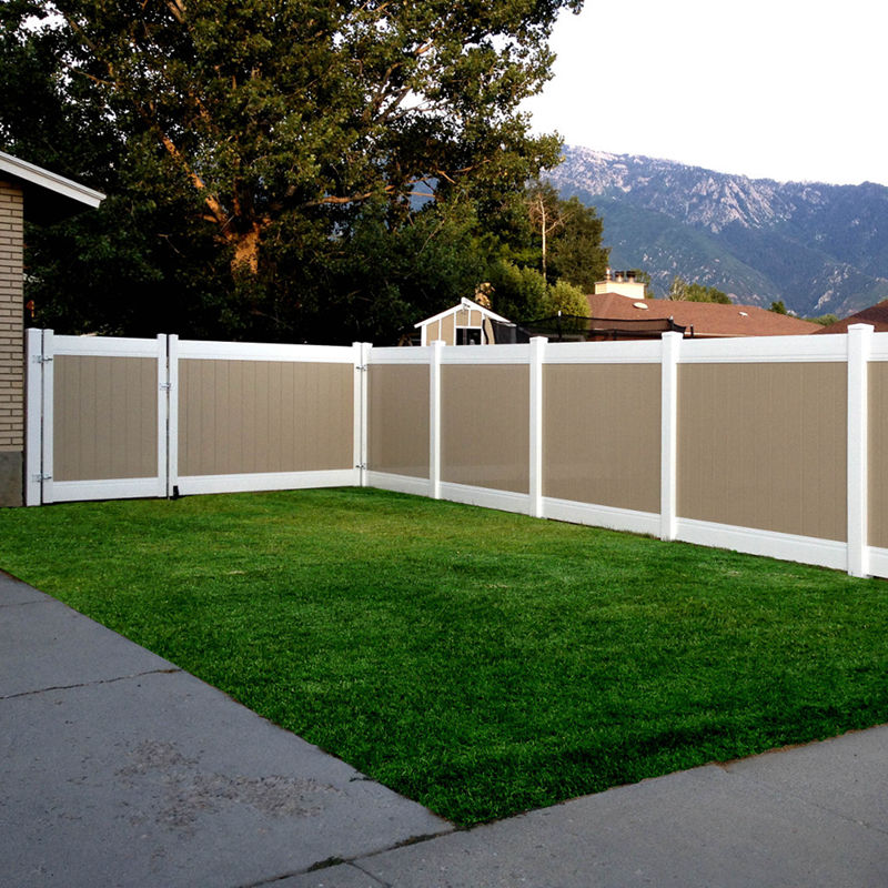 tan color privacy fence